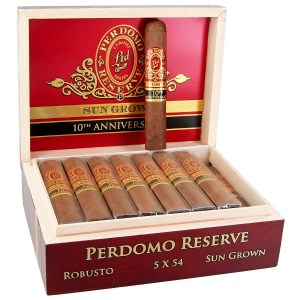 Perdomo Reserve 10th Anniversary Sun Grown Robusto Box