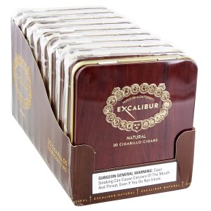 General cigar co. Excalibur Natural cigarillos 20pk Box