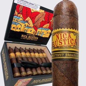 Drew Estate Nica Rustica Connecticut Broadleaf Robusto Box